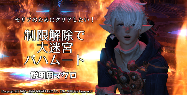 【FF14攻略】制限解除のバハムート侵攻編・真成編マクロ！クリア目的PT向け！