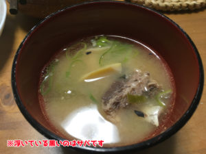 サバとタケノコの味噌汁